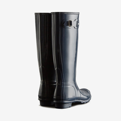 Hunter ORIGINAL TALL Womens Wellies Navy Gloss