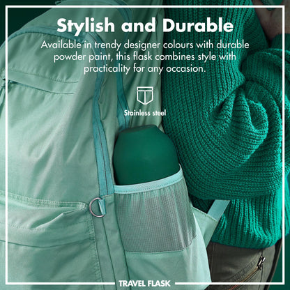 Luma Vacuum Insulated, Flask & Mug, Green, 700ml (24oz)