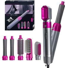 5 in 1 Hair Dryer Hot Comb Set Professional Curling Iron Hair Curler Straightener