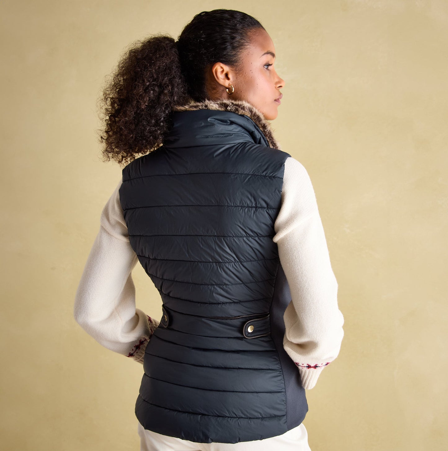 Joules Beckley Womens Padded Showerproof Gilet Navy