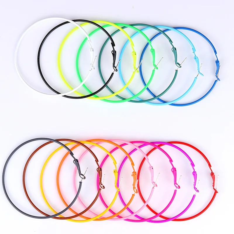 Amnesia Jewellery | Large Colourful Party Fashion Hoop Earrings