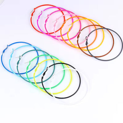 Amnesia Jewellery | Large Colourful Party Fashion Hoop Earrings