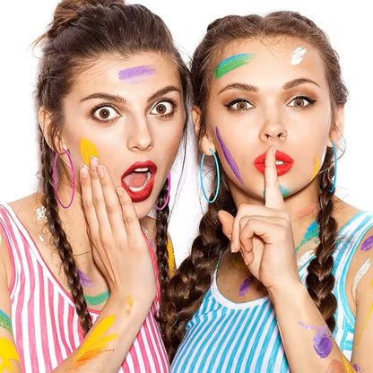 Amnesia Jewellery | Large Colourful Party Fashion Hoop Earrings