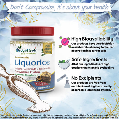 Liquorice Root Powder (Yastimadhu - Mulethi - Jethimadh)