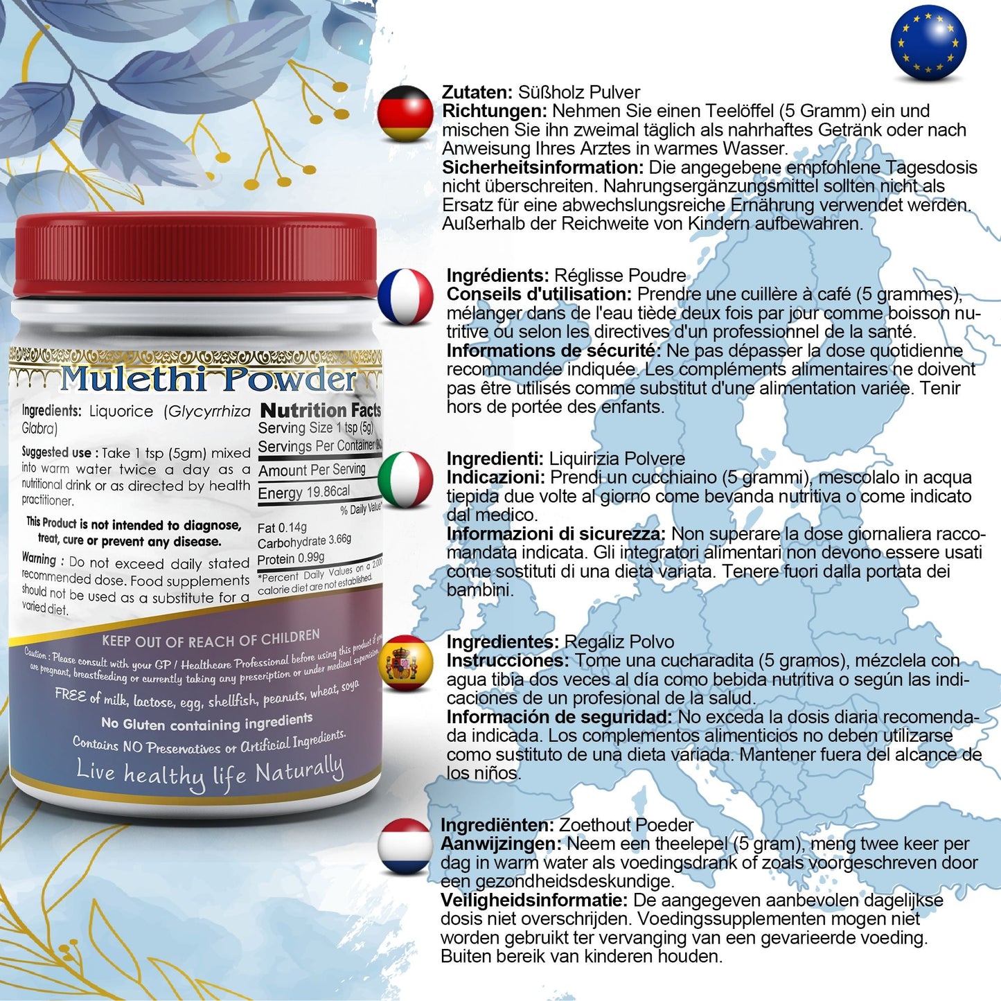 Liquorice Root Powder (Yastimadhu - Mulethi - Jethimadh)