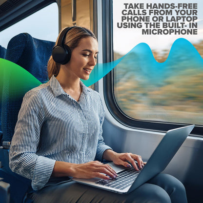 Bluetooth Noise Cancelling Over-Ear Headphones - Black