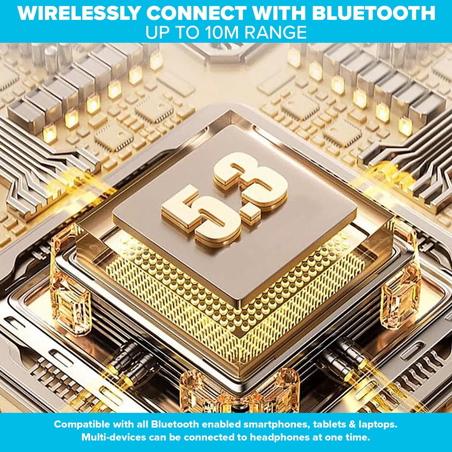 Bluetooth Noise Cancelling Over-Ear Headphones - Black