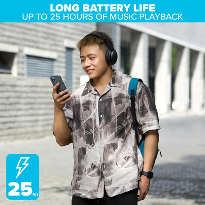 Bluetooth Noise Cancelling Over-Ear Headphones - Black