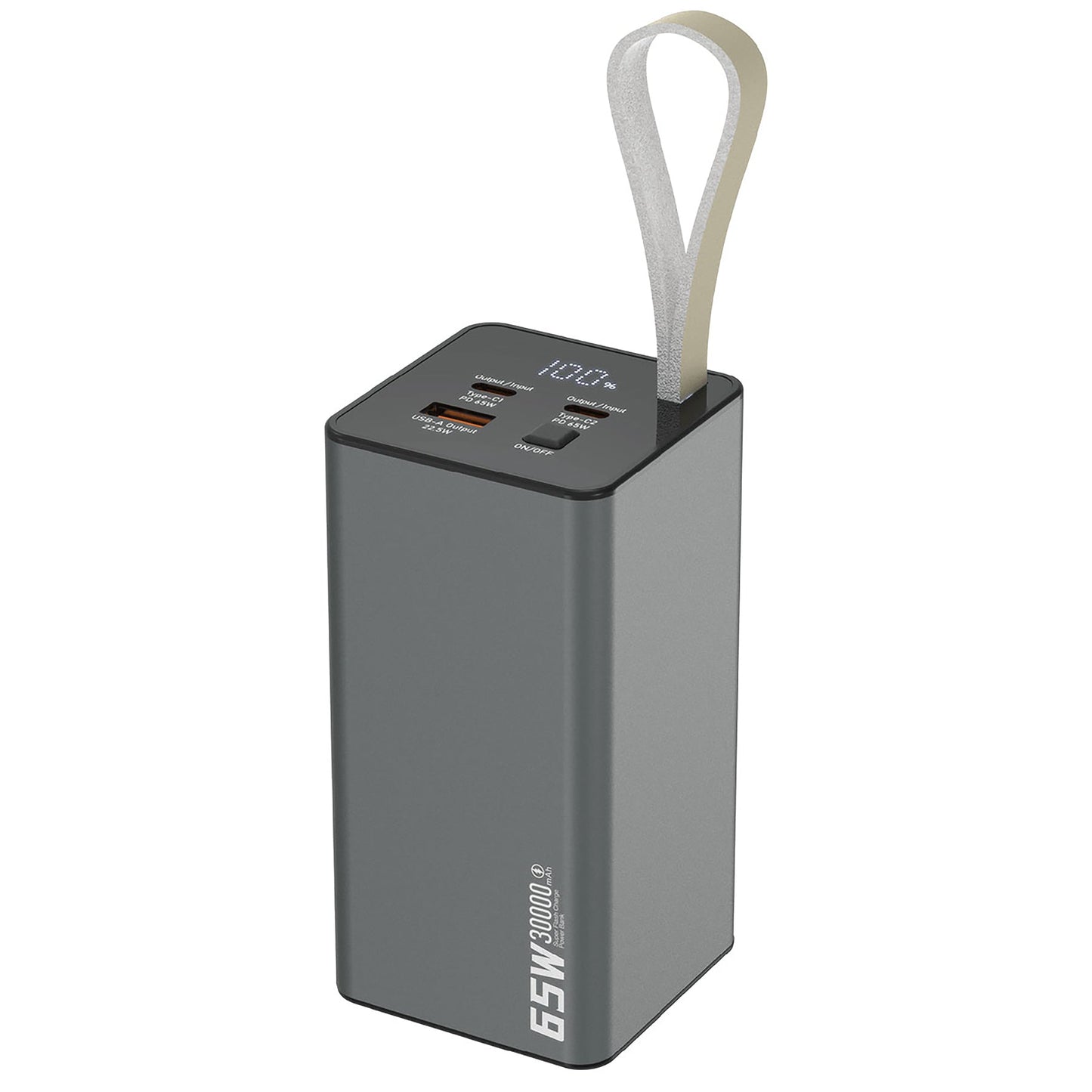 30,000mAh USB-A / USB-C PD 65W Power Bank