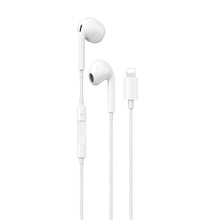 White earphones with a white background