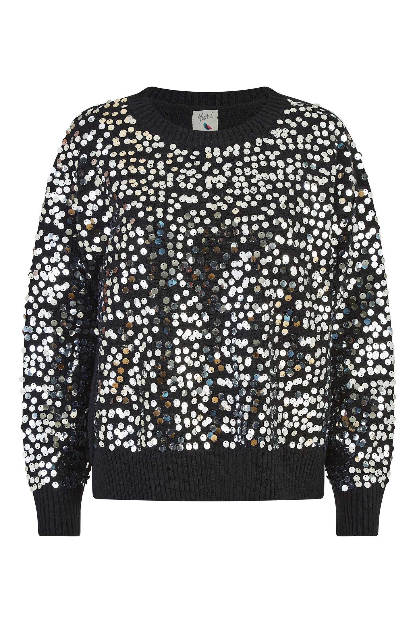 Black All Over Sequin Relaxed Fit Jumper
