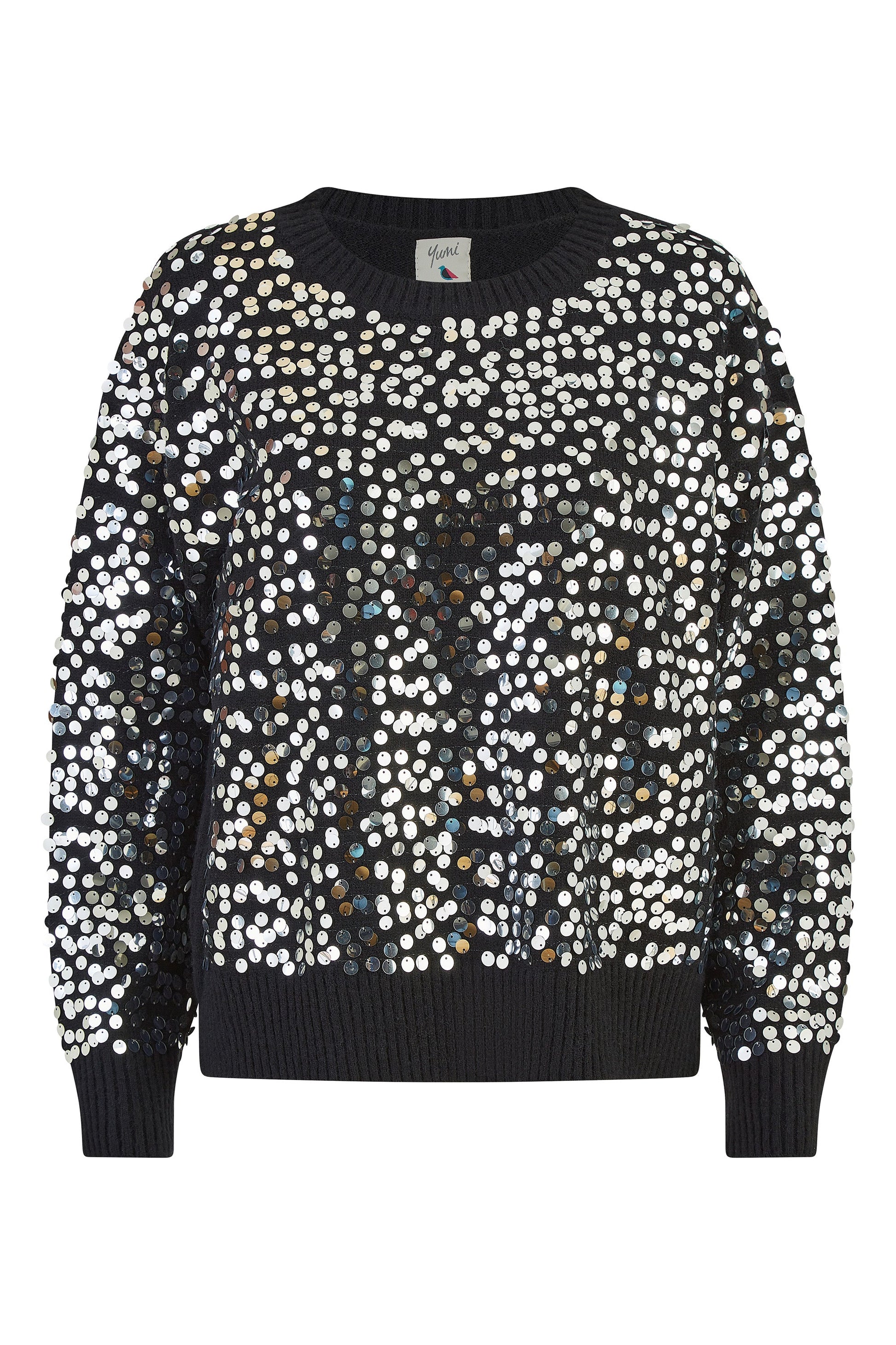Black All Over Sequin Relaxed Fit Jumper