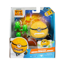 Packaged toy figure of Mega Minion Jerry from 'Despicable Me' with green figures on a white background.