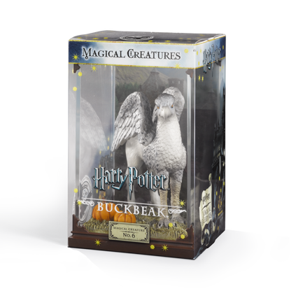Boxed figurine of a magical creature Buckbeak from 'Harry Potter' series on a white background