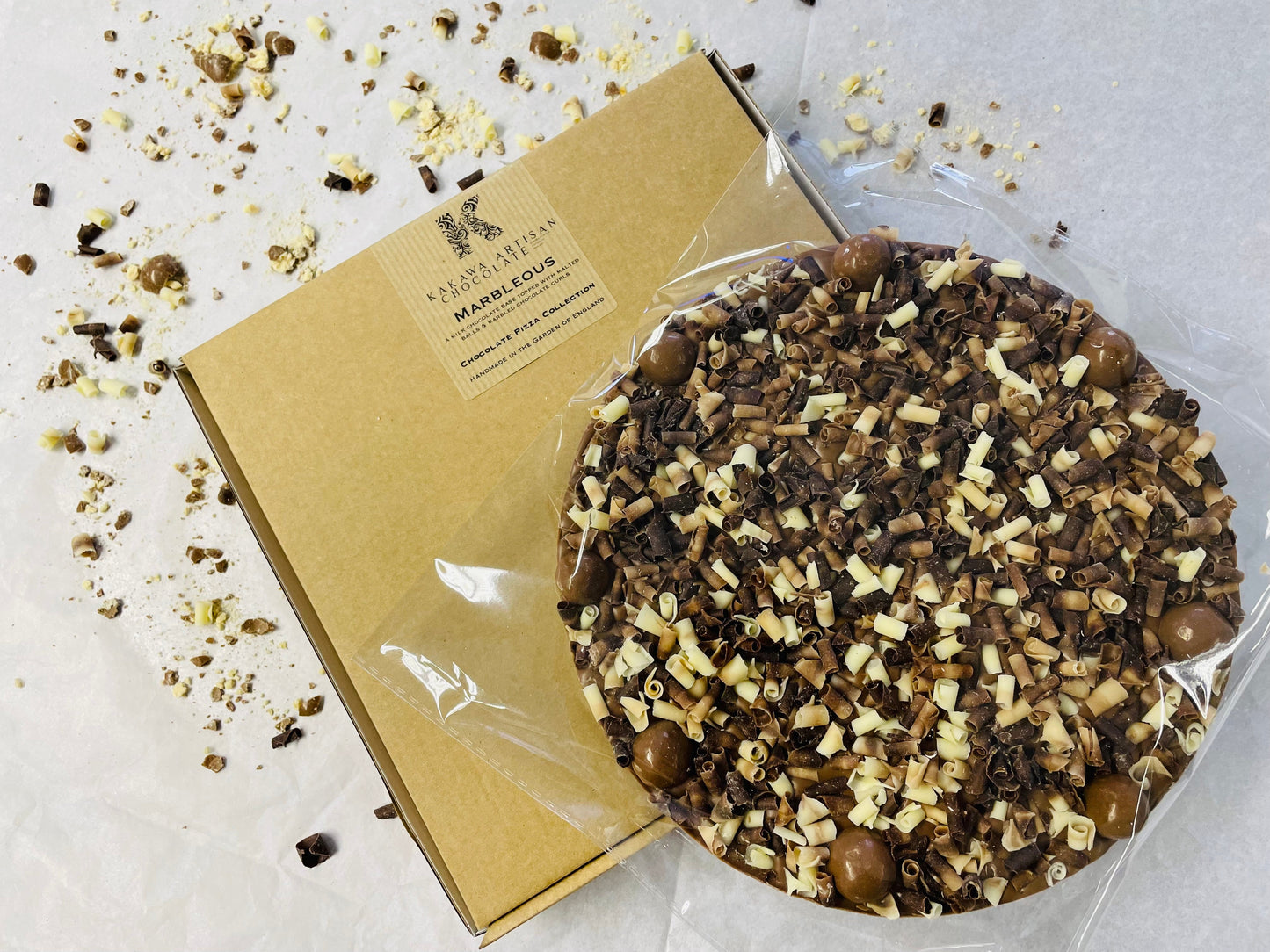 Marbleous Chocolate Pizza