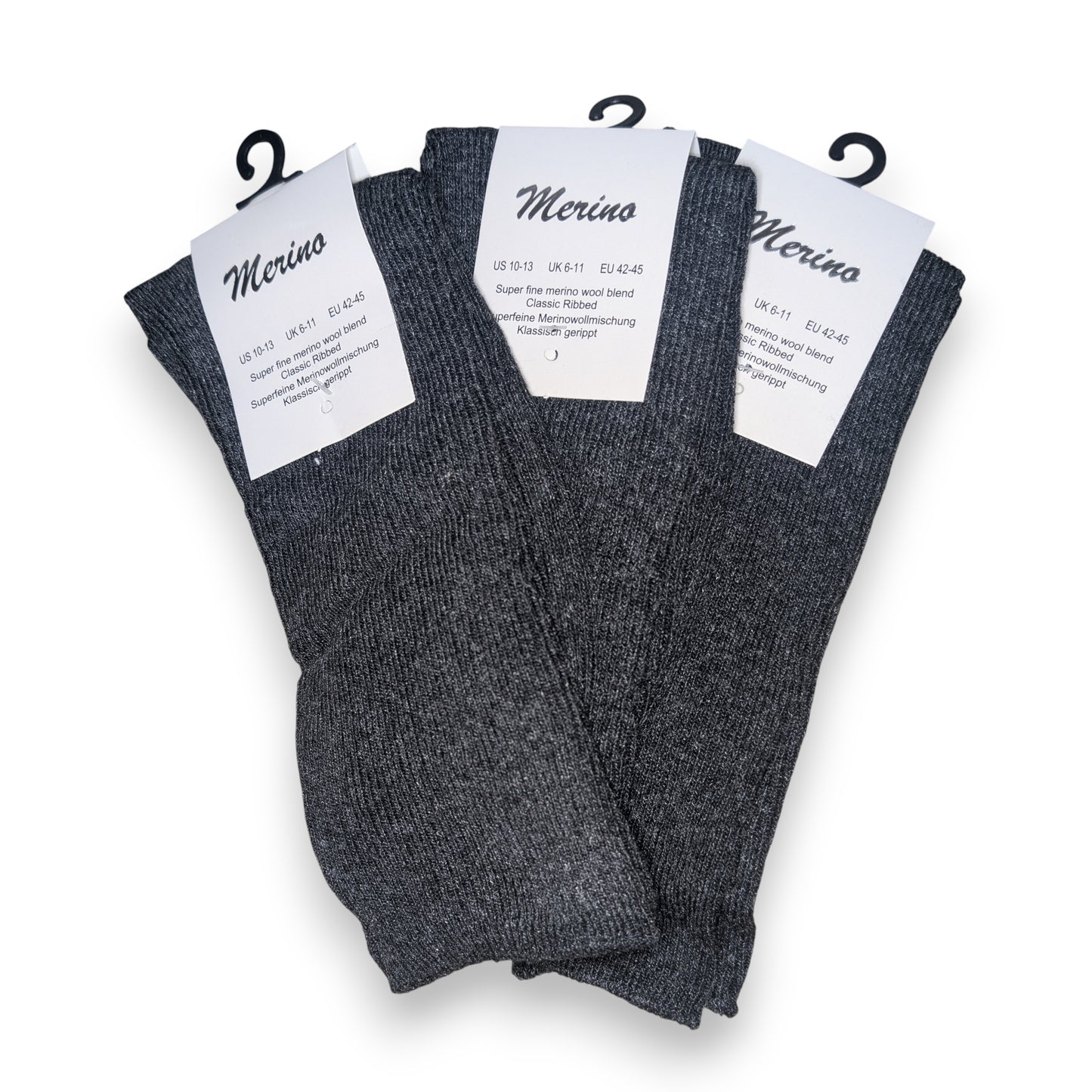 Grey Merino Wool Socks UK 6–11 | 3, 6 & 12 Pairs | New, Used and More