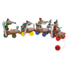 Celebrate Disney100 with Mickey & Friends The Band Concert wooden pull toy. A charming collectible for Disney fans. Shop now at New, Used and More!