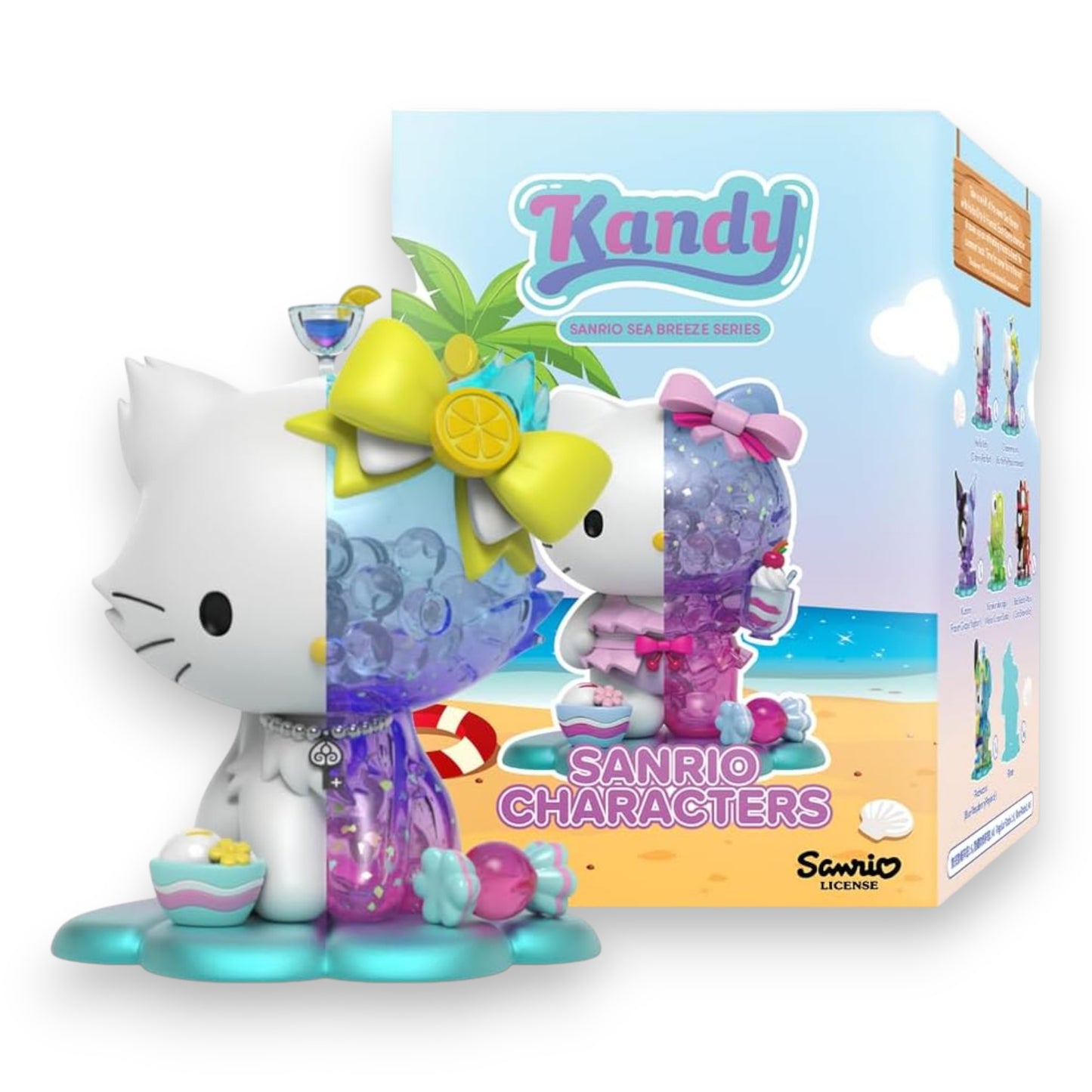 Mighty Jaxx Kandy x Sanrio Sea Breeze Summer Edition. Limited collectible with adorable pastel Sanrio characters. Shop now at New, Used and More!