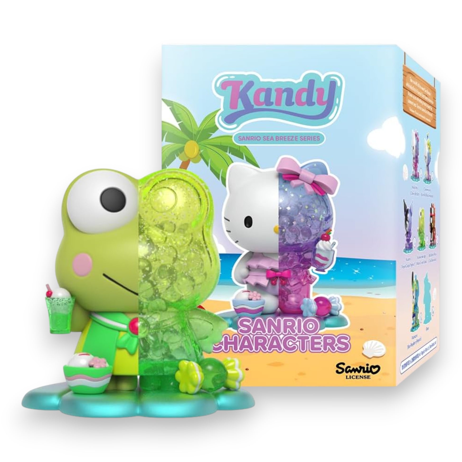 Mighty Jaxx Kandy x Sanrio Sea Breeze Summer Edition. Limited collectible with adorable pastel Sanrio characters. Shop now at New, Used and More!