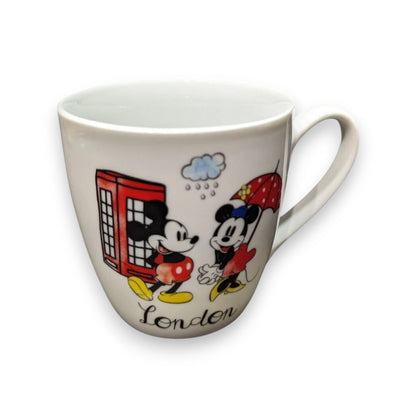 Official Disney large white mug featuring Minnie & Mickey with London design. Perfect gift idea for Disney fans. Shop now at New, Used and More!