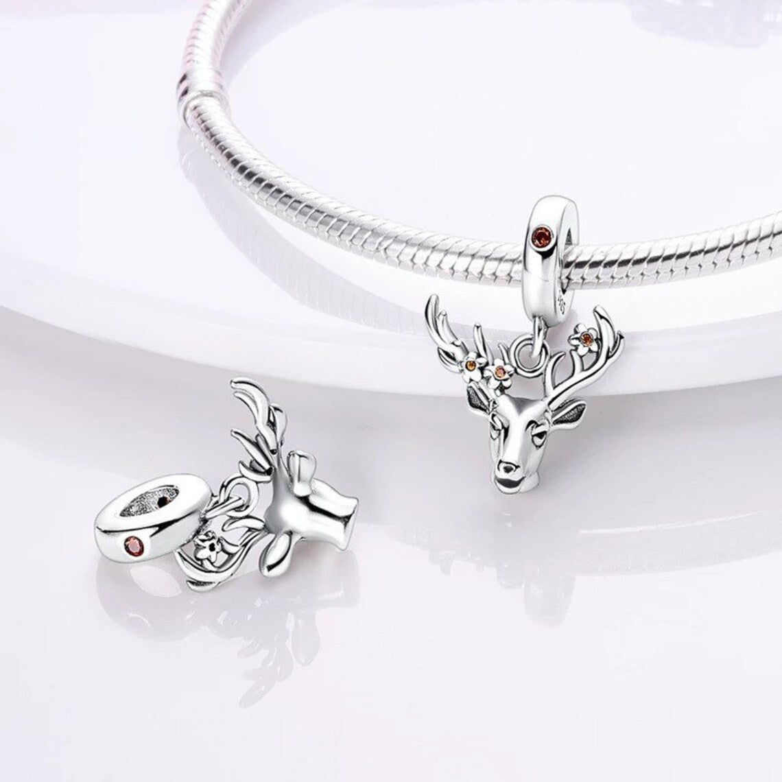 Mystical Spring Deer Dangle Charm