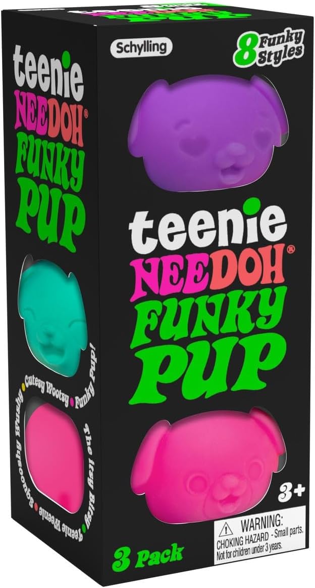 NeeDoh Teenie Funky Pup (3 Pack)
