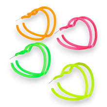 Amnesia Jewellery | Neon Heart Hoops