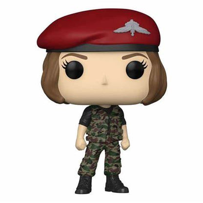 Funko Pop! vinyl figure from Stranger Things with a red beret and camouflage uniform on a white background