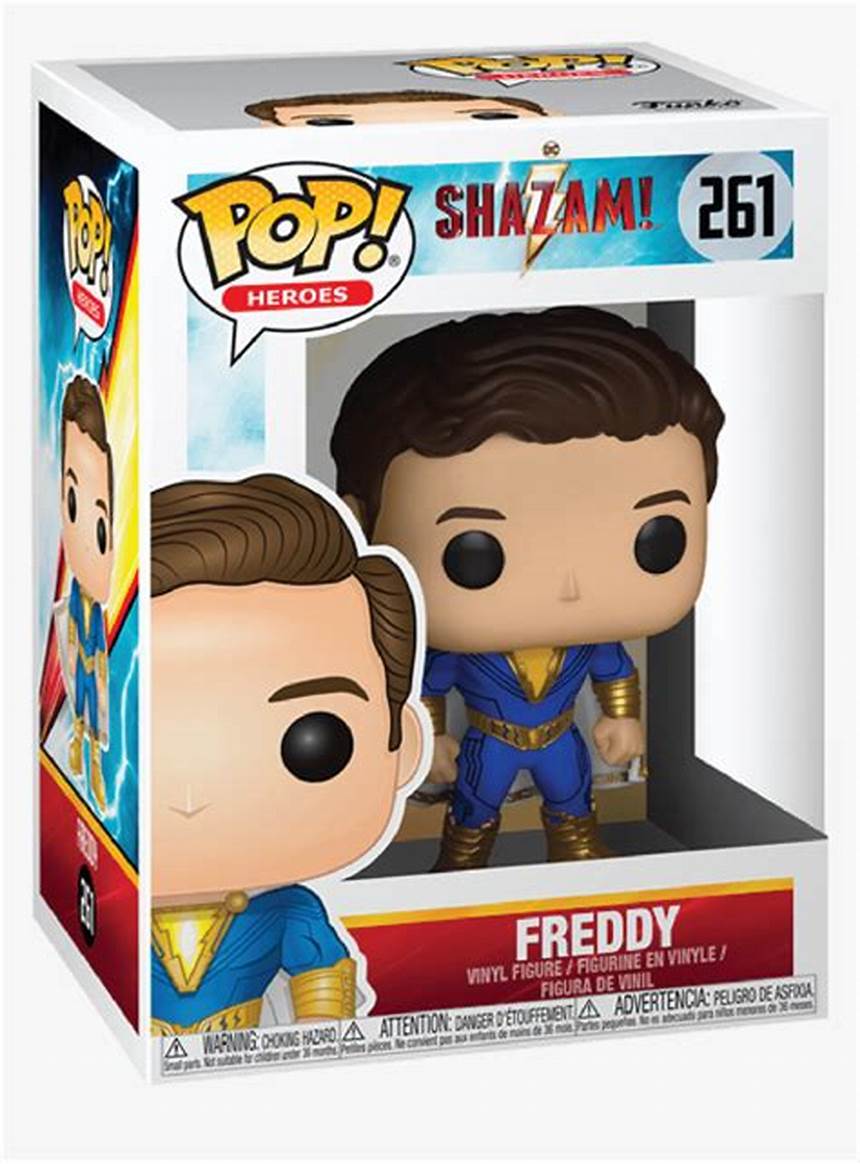 Funko Pop! vinyl figure of Freddy from Shazam! in packaging