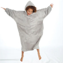 KIDS GREY OVERSIZED HOODIE - 7-13 YEARS