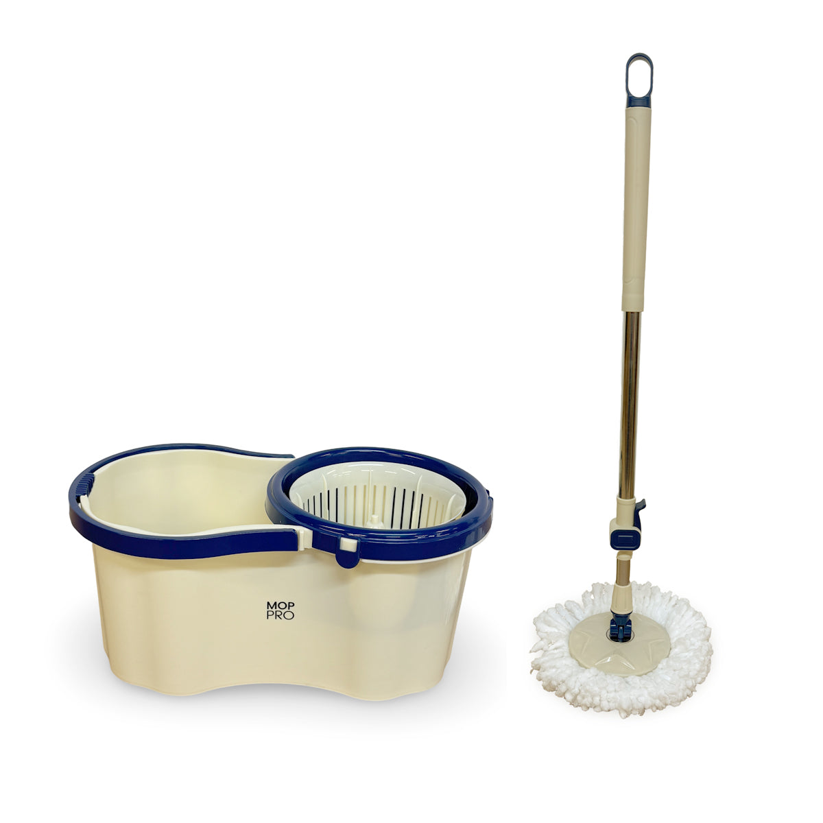 Mop PRO 360° Spin Mop and Bucket Set - Includes 2 Cloths