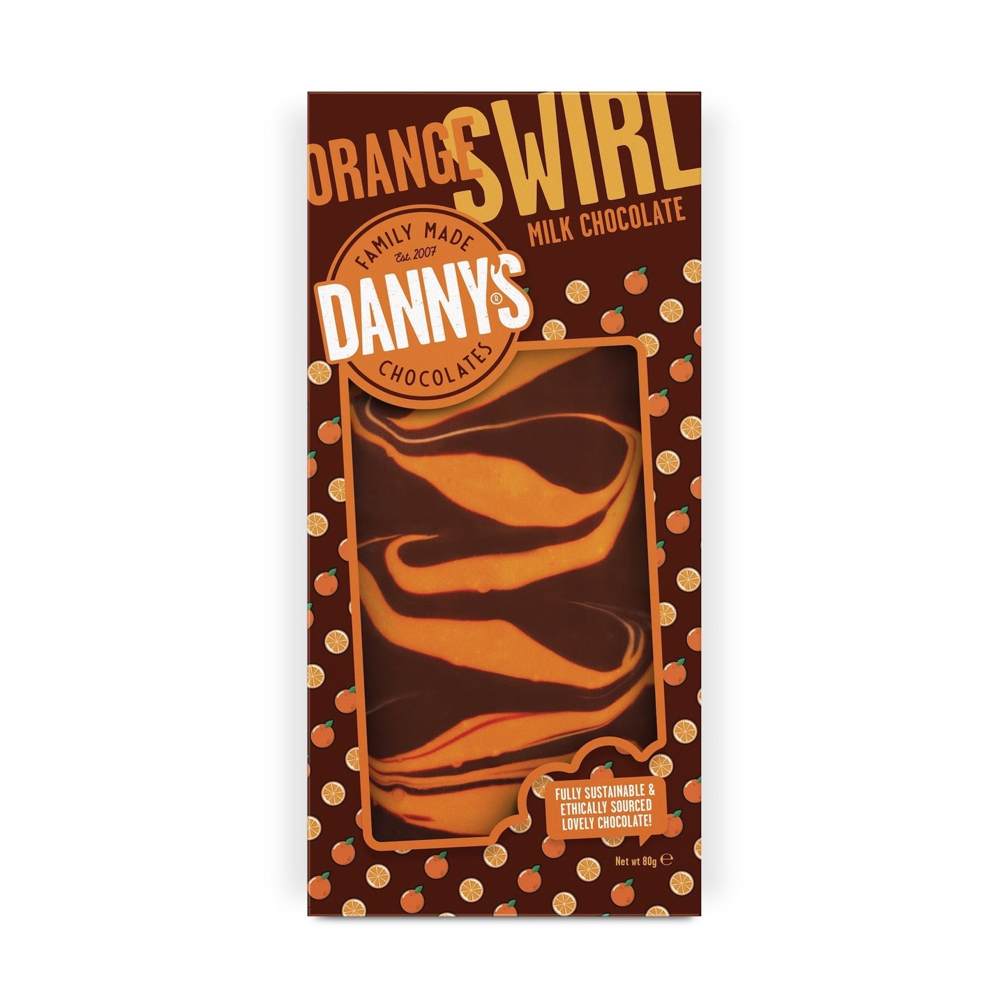 Orange Swirl Chocolate Bar