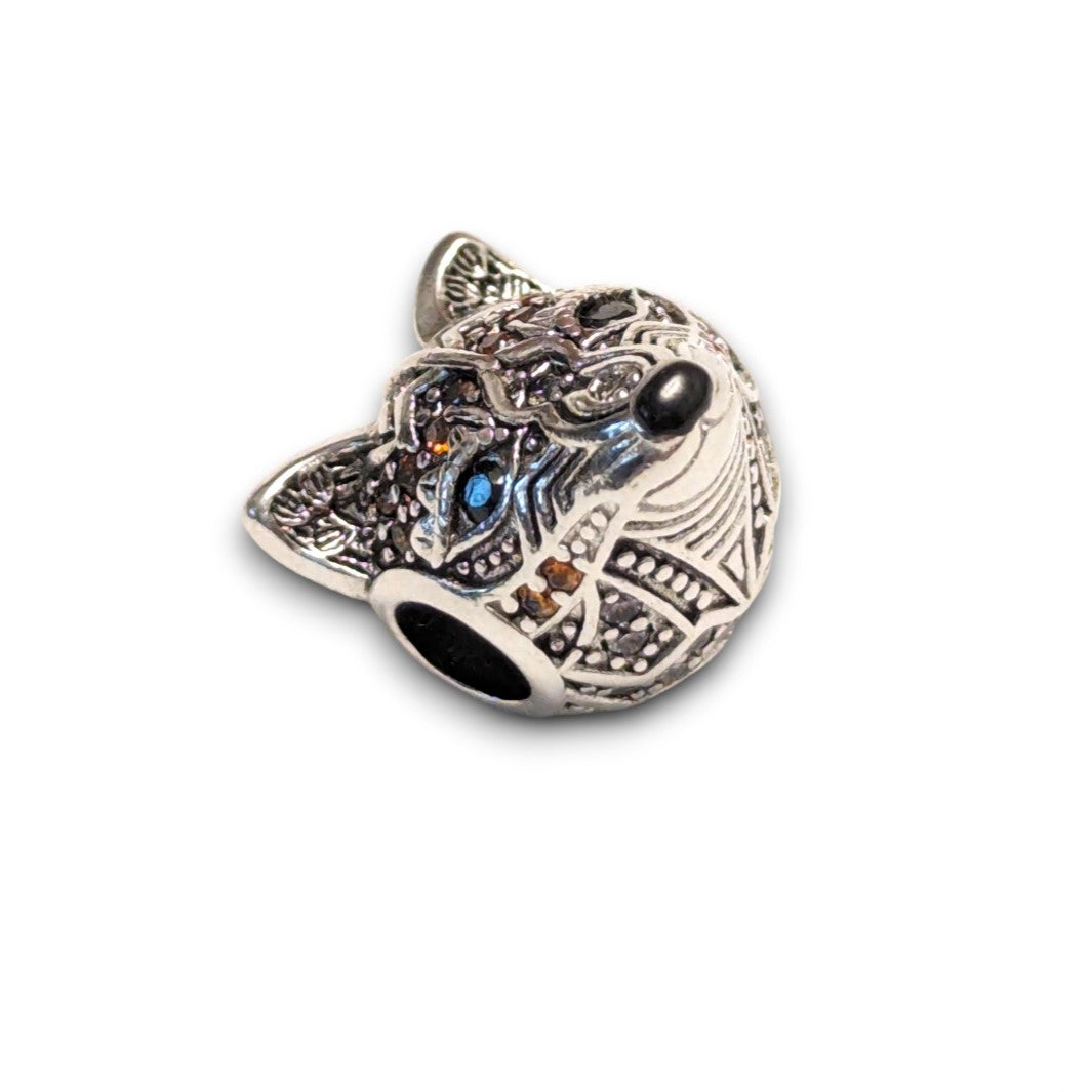 Orange Cubic Zirconia Fox Charm