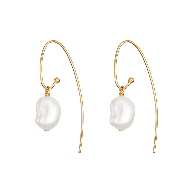 Pearl Drop French Hook Earrings