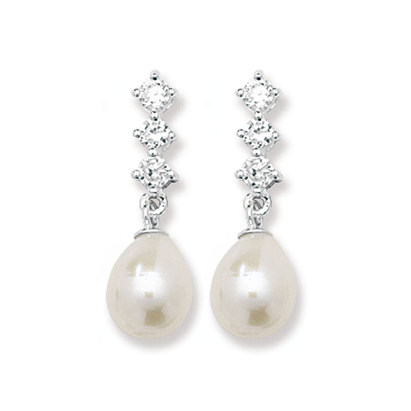 Pearl Drop Statement Earrings