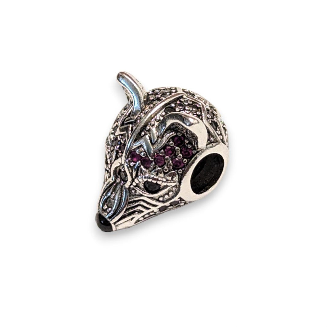 Pink Cubic Zirconia Fox Charm