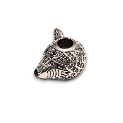 Pink Cubic Zirconia Fox Charm