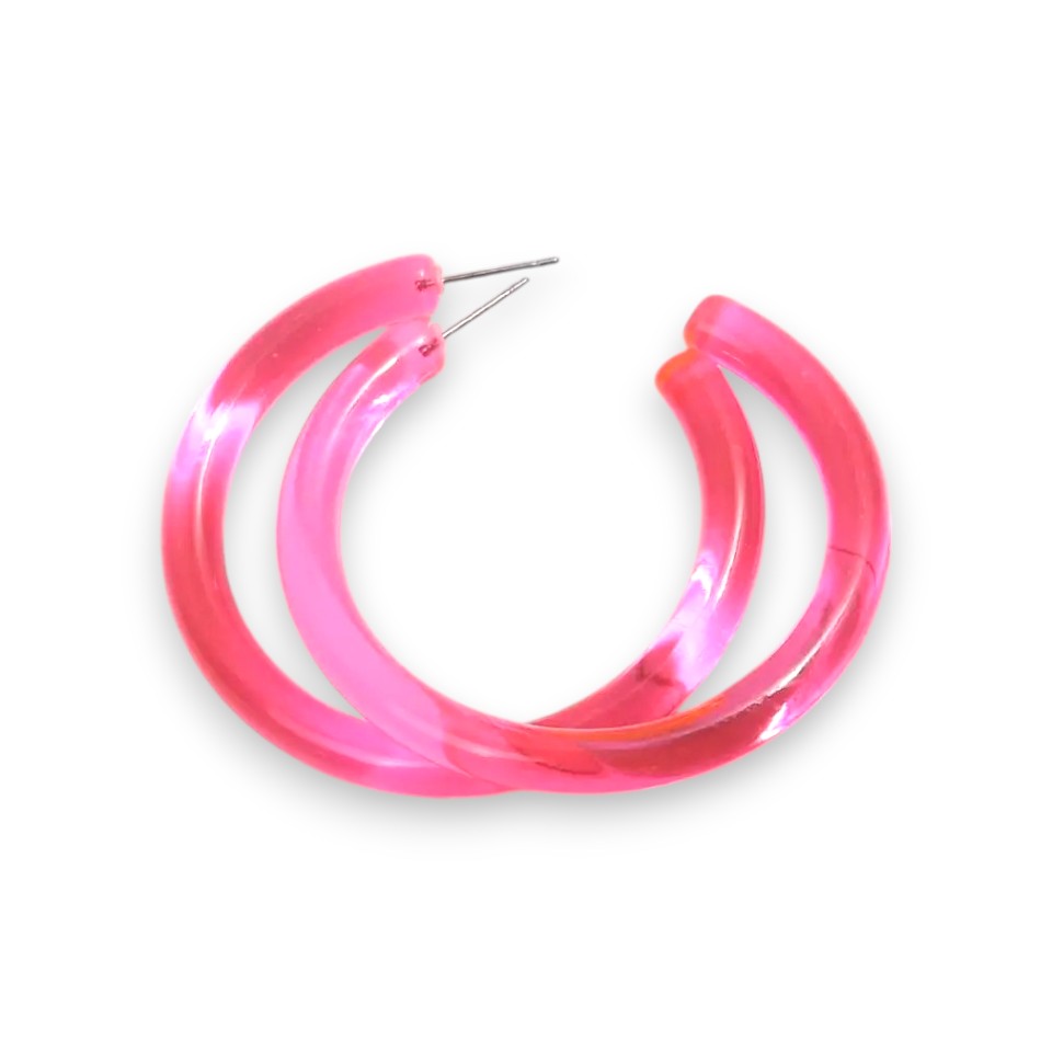Amnesia Jewellery | Neon Round Hoop Fashion Earrings