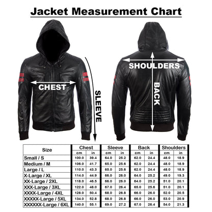Men's Hooded Bomber Jacket - Black