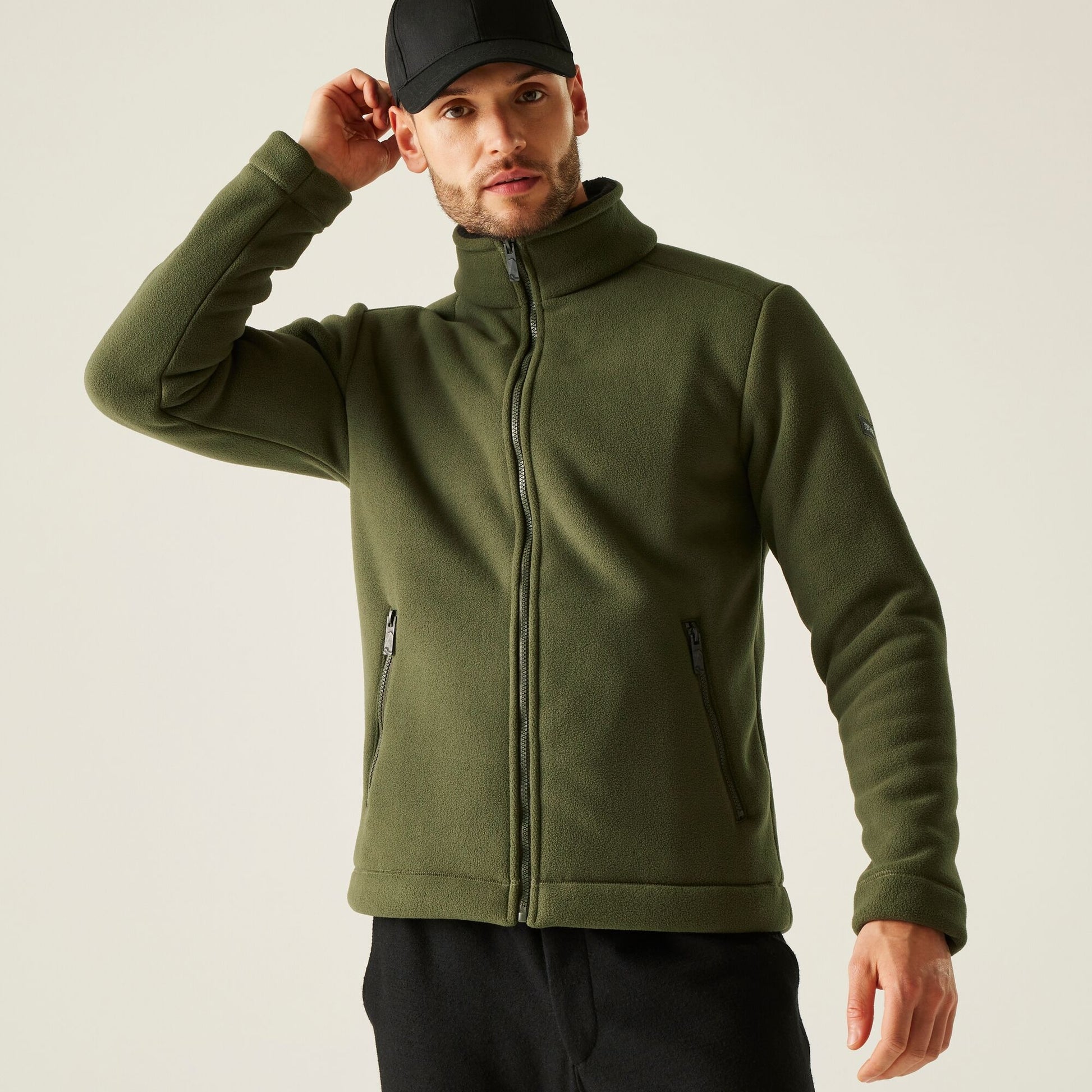 Men's Garrian II Full Zip Fleece - Dark Khaki - UK Mens M