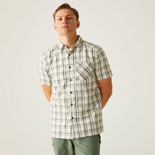Regatta - Mindano VIII Short Sleeve Shirt - Agave Green Ash Mashmallow Check - Mens UK L