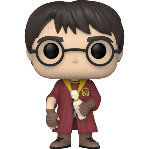 Funko Pop! vinyl figure of a character in a red robe and glasses holding a bottle.