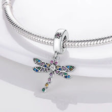 Rainbow Cubic Zirconia Dragonfly Charm