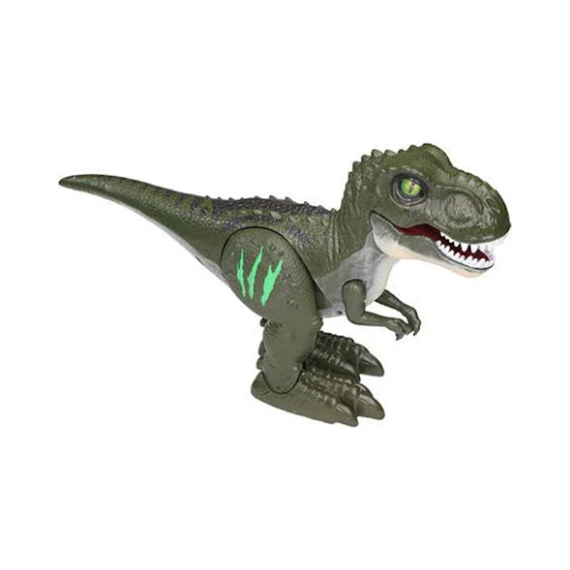 Toy dinosaur figure on a white background