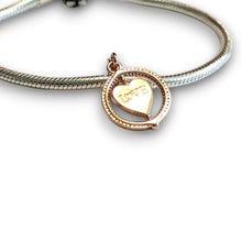 Spinning LOVE Heart Dangle Charm