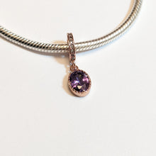 Amethyst Cubic Zirconia Dangle Charm