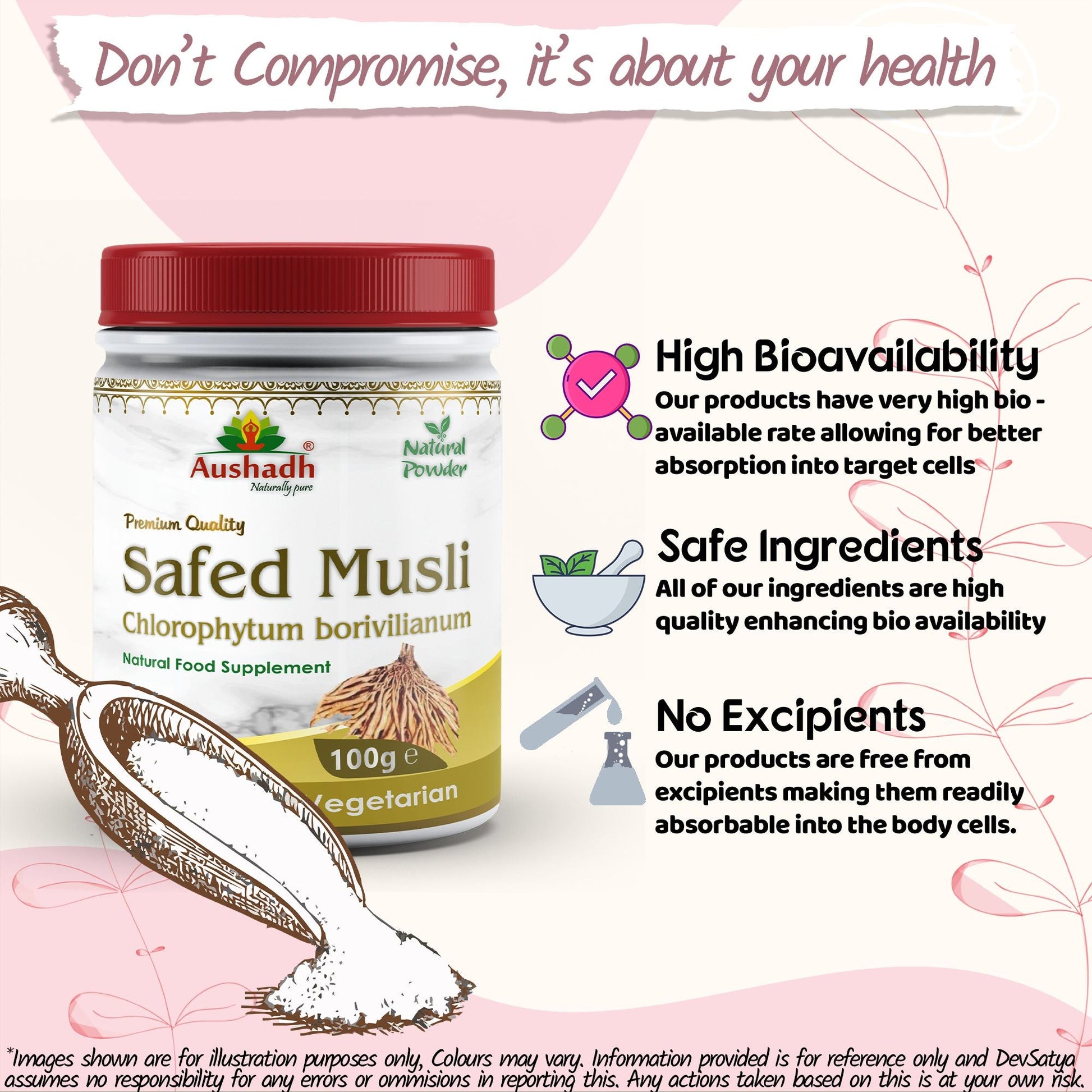 Safed Musli Powder (Chlorophytum Borivilianum)