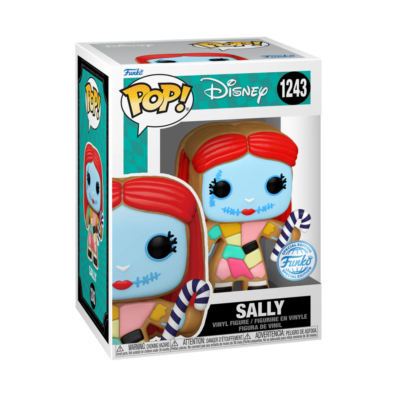 Funko Pop! Sally vinyl figure packaging with Disney branding