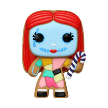 Sally, A Colorful figurine with red hair and skeleton face holding a candy cane on a white background