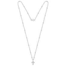 Satellite Bead Necklace With Cross